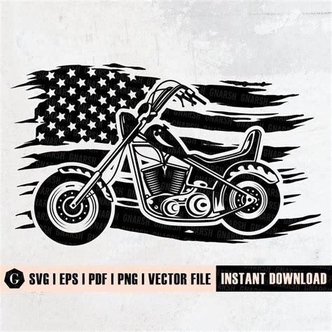 Us Motorbike Svg Us Biker Shirt Us Flag Motorbike Svg American Etsy