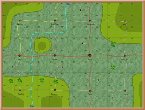 Napoleonic Wargaming Tactical Map For Gera Pbem Campaign