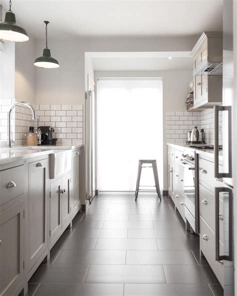 A beautiful example of how to do a galley kitchen in style. A run of