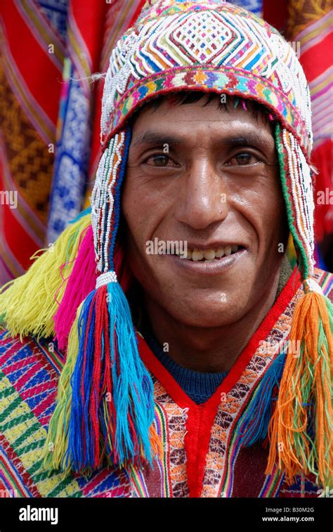 Peru Indigenous Peruvian Man At Cuzco Festival Stock Photo Alamy