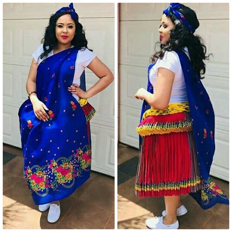 Clipkulture Lady In Tsonga Traditional Attire With Xibelani Skirt And