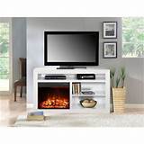 Photos of White Electric Fireplace Media Console