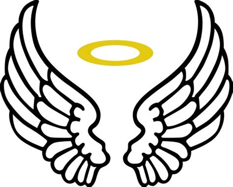 Angel Wings With Halo Vector And Svg Art By Great Notions