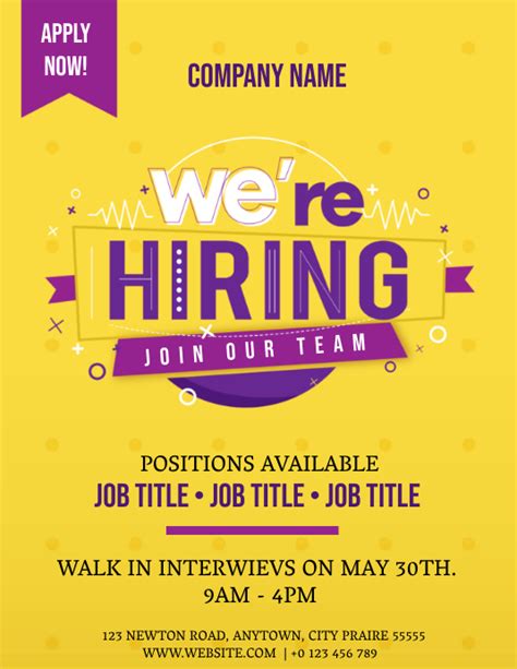 Copy Of Were Hiring Flyer Template Postermywall