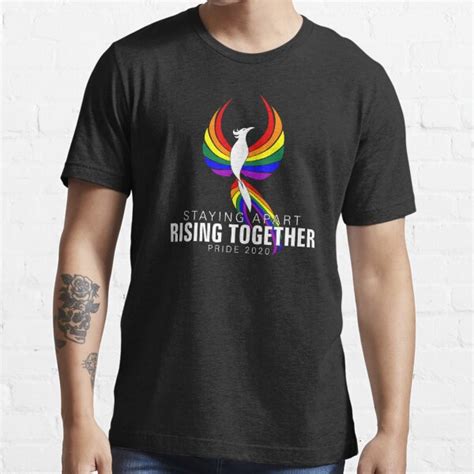Staying Apart Rising Together Pride Lgbtq Phoenix T Shirt For Sale By Valador Redbubble
