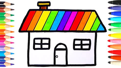 Cómo Dibujar Una Casa Dibujo Fácil Páginas Para Colorear 175 Youtube
