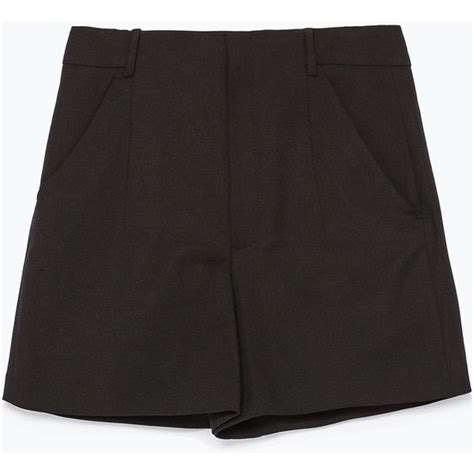 Zara High Waisted Pleat Shorts Black High Waisted Shorts Pleated