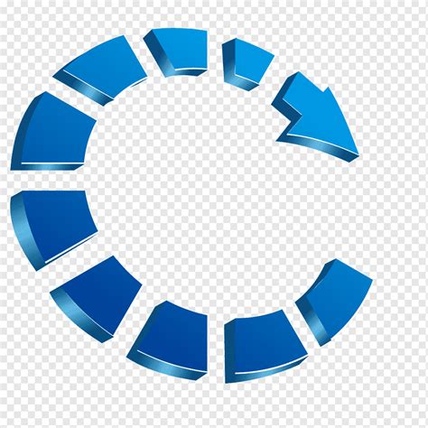 Arrow Circle Creative Blue Arrow Infographic Blue Shading Png Pngwing