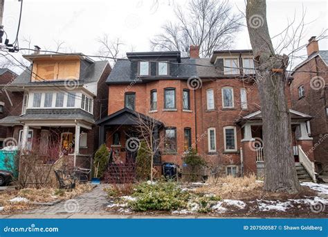 Toronto Ontario Canada January 14 2021 Houses In Downtown Annex