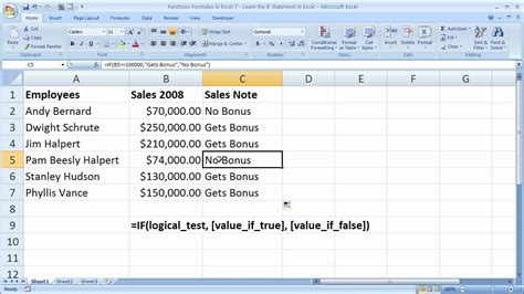 Functionsformulas In Excel 7 Learn The If Statement In Excel