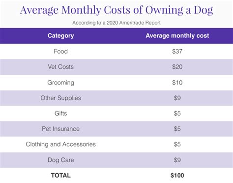 What Is The Average Monthly Cost Of Owning A Dog