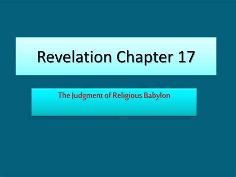 Ppt Revelation Chapter 17 Powerpoint Presentation Free Download Id