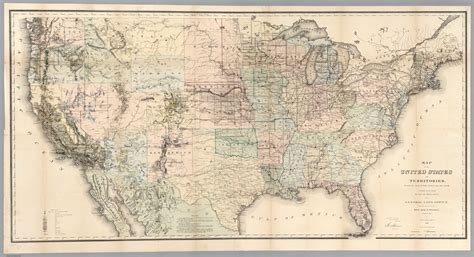 Map Of The United States And Territories 1869 David Rumsey