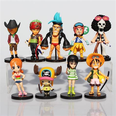 9pcsset Mini Anime One Piece Luffy Pvc Action Figure Toys