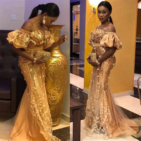 Aso Ebi African Lace Evening Dress Mermaid Off The Shoulder Nigerian Style Prom Dresses Plus