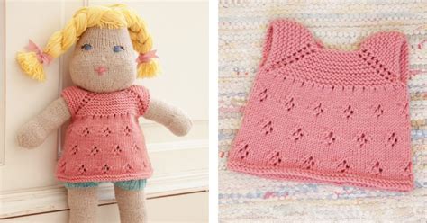 Summer Cora Knit Doll Dress Free Knitting Pattern