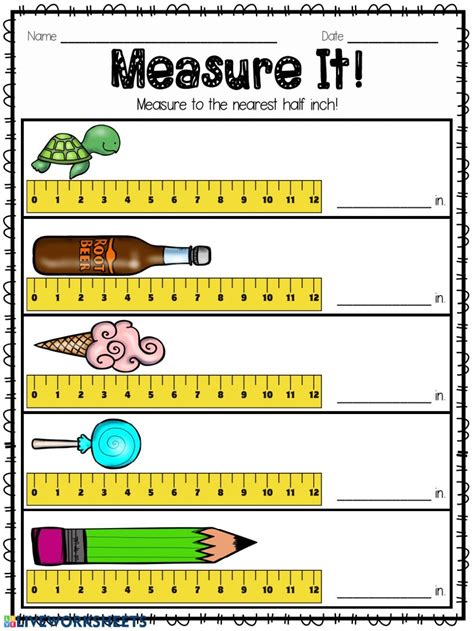 Worksheet For Measuring Length
