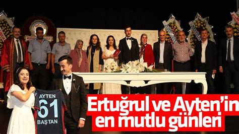 Trabzon da Ertuğrul ve Ayten in en mutlu günü TRABZON HABER SAYFASI