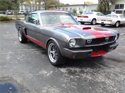 Gun Metal Grey With Red Stripes 65 Mustang Chevys And More