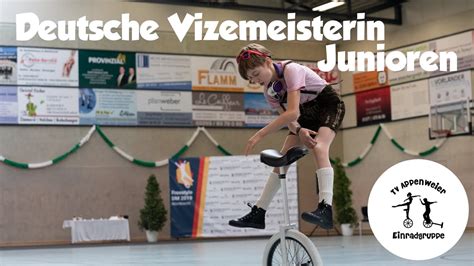 Deutsche Vizemeisterin Junioren Einrad Freestyle Dm 2019 Youtube