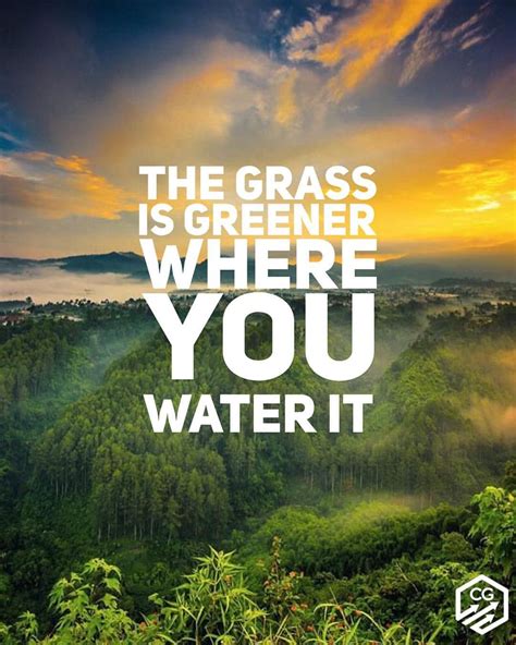 The Grass Is Greener Where You Water It Quote Now You May Think The Grass Is Greener On The