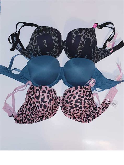 3pcs X 34d Victoria S Secret Pink Variety Pack 34d Push Up Bra Wear Everywhere Miami Discount