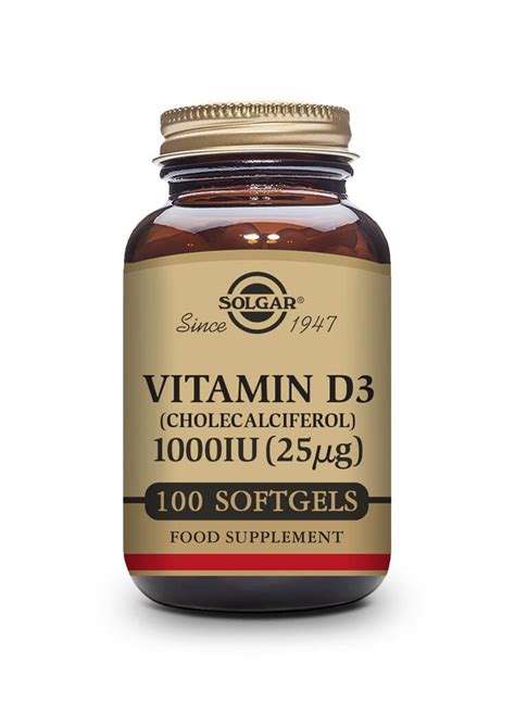 Vitamin D3 1000 Iu 25 µ 100 Softgels