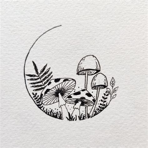 Little Mushroom Drawing Mushroom Tattoos Tattoo Design Drawings