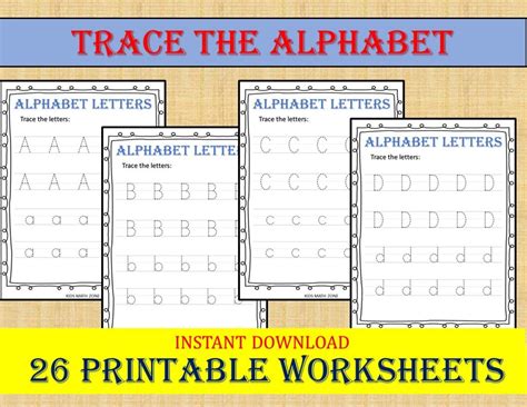 Trace The Alphabet Letter Traceable Letters Handwriting Toddler