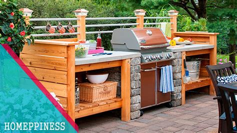 This colorful outdoor kitchen features tile countertops and a stainless. NEW DESIGN 2017 | 25+ Simple Outdoor Kitchen Ideas You ...