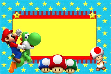 Invitaciones De Cumpleaños De Mario Bros Hd Para Bajar Gratis 3 En Hd