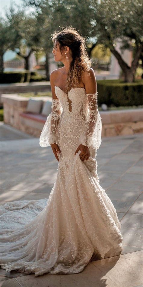 Boho Wedding Dress With Detached Sleeves Sunshine Liron