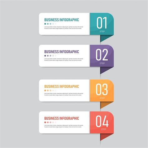 Premium Vector Infographics Banner Template With Four Steps