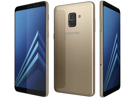 Samsung Galaxy A8 2018 Plus Gold 3d Model Cgtrader
