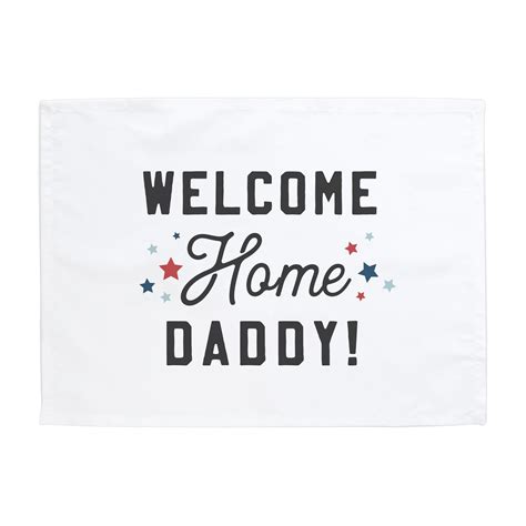 Welcome Home Daddy Banner Military Homecoming Sign Deployment