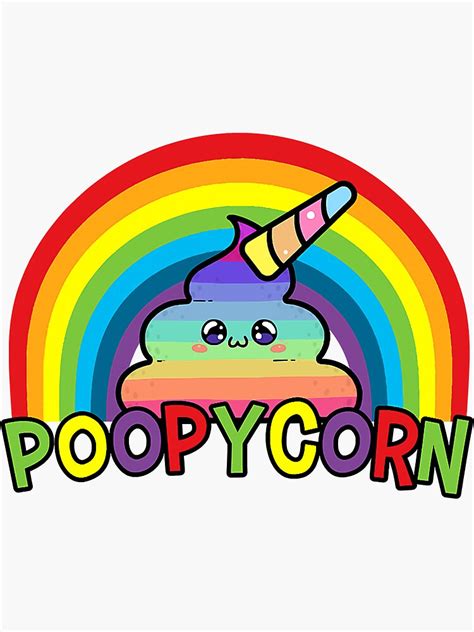 Poopycorn Poop Emoji Unicorn Costume Sticker For Sale By
