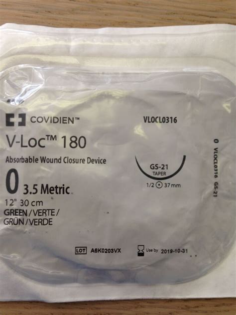 New Covidien Vlocl0316 V Loc 180 Absorbable Wound Closure Device 12
