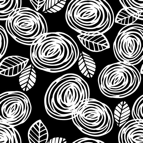 Abstract Floral Seamless Pattern With Trendy Hand Drawn Textures D6b