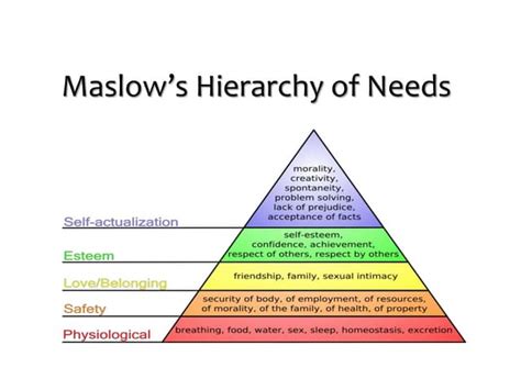 maslow s hierarchy of needs ppt