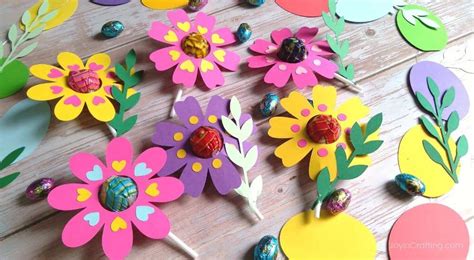 Easter Flower Lollipop Paper Holder Template Joy In Crafting