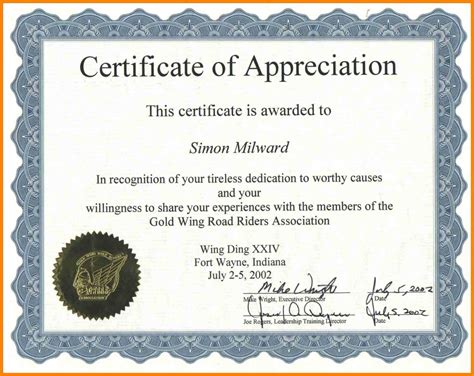 029 Certificate Of Appreciation Sample Pdf Examples Army Throughout