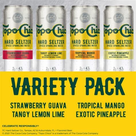 Topo Chico Hard Seltzer Variety Pack 4 7 ABV 12 Pack 12 Oz Cans 12