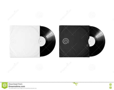 blank white black vinyl album cover sleeve mockup clipping path stock image image  scratch