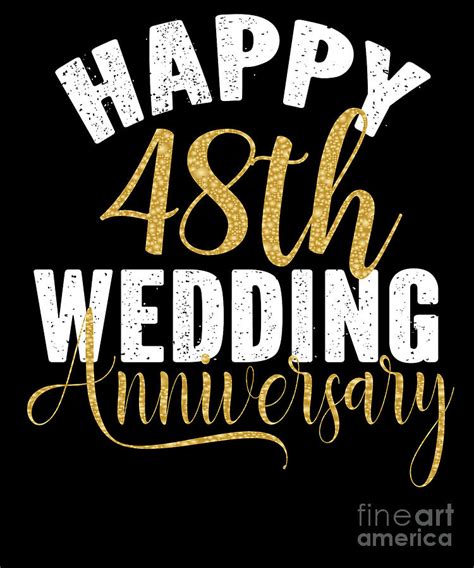 Happy 48th Wedding Anniversary Matching T For Couples Graphic