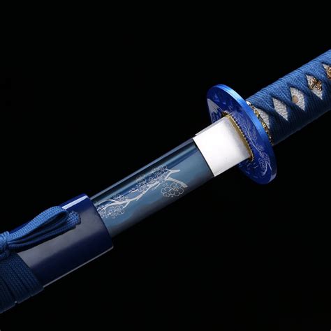 Blue Katana Handmade Japanese Samurai Sword 1045 Carbon Steel With