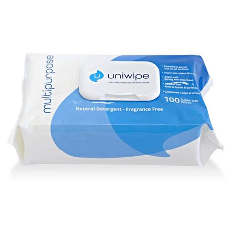 Uniwipe Multipurpose Neutral Detergent Wipes