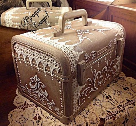 Suitcase Reveal Painted Suitcase Suitcase Decor Vintage Suitcases Vintage Luggage Decoupage