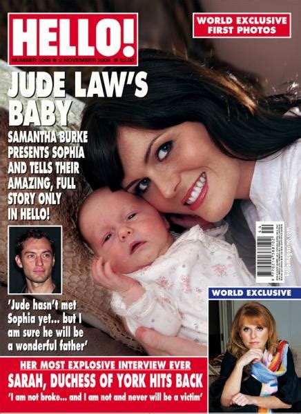 Samantha Burke Sells First Pics Of Jude Law S Baby Sophia To Hello