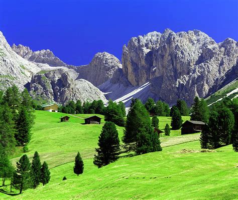Summer Landscape In Dolomites Mountains Italy Alps