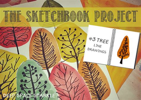 The Sketchbook Project 3 Tree Line Drawings Deep Space Sparkle